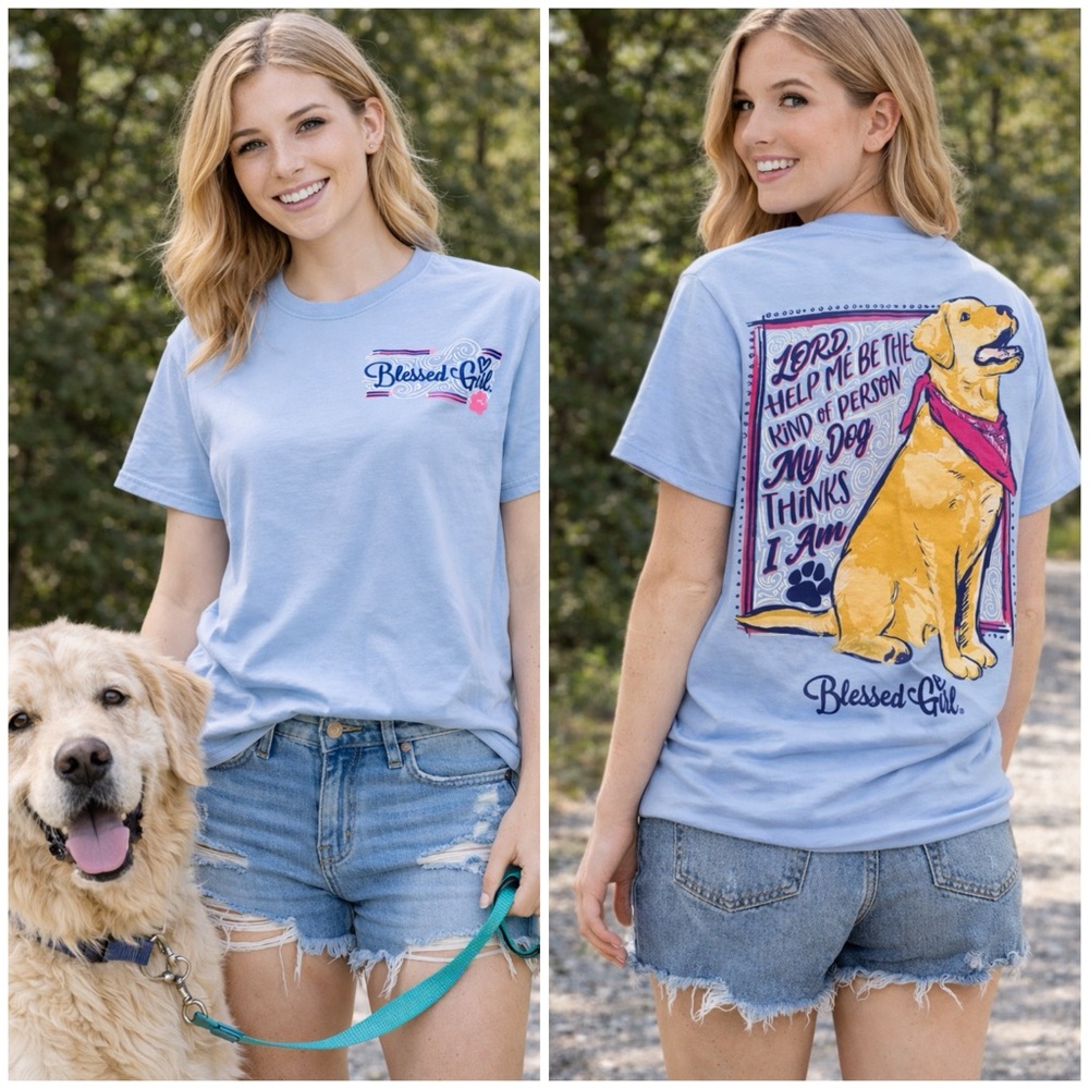 Blessed Girl Dog Lovers T-shirt Size S